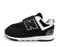 New Balance black/silver metallic 574 sneaker